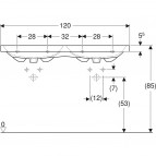 Geberit iCon Light dubultizlietne, balta, 120x48 cm 4