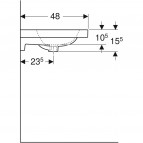 Geberit iCon Light dubultizlietne, balta, 120x48 cm 2