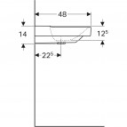 Geberit Xeno² izlietne, bez pārpl. caur. 120x48 cm 4