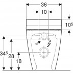 Geberit AquaClean Tuma Comfort bidē tualetes pods ar vāku, balts/melns 6