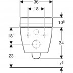 Geberit AquaClean Tuma Comfort bidē pods ar vāku, balts/balts 2