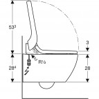 Geberit AquaClean Tuma Comfort bidē pods ar vāku, balts/balts 3