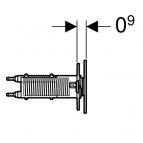 Omega 70 taustiņš, stikls, bēši pelēks 2