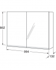 Spoguļskapītis Artic — 100 cm, persiku krāsa 4