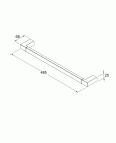 Вешалка для полотенец Square, матовый латунь, 450 мм 2