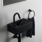 Strada Eurovit Plus Matt Black izlietne 37x21 cm, kreisā puse 3