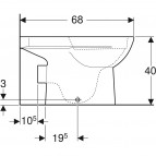 Geberit Selnova Rimfree pods ar SC vāku horizontāls izvads 8