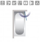 Стенка для ванны Estetico 80x150 см 5