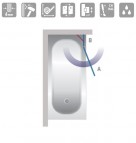 Стенка для ванны Estetico Plus 120x150 см 2