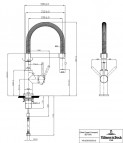 V&B Steel Expert Compact virtuves maisītājs, izvelkams, 2jet,anthar. 9