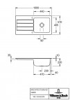 V&B Architectura 60 кухонная мойка,CERAMIC,1000x510mm,manual, Premium 2