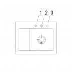 V&B Subway 45 Compact virtuves izlietne, CERAMIC, 650x510, manual (R) 2