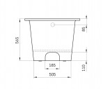 PAA Vanna Vario M 1600 x 750 mm akmens masa, krāsaina 13