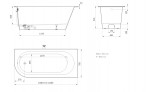 PAA Ванна VARIO XL 1800 × 800 A, каменная масса, красочный 11