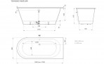 PAA Ванна VARIO XL 1800x800 AB, каменная масса, красочный 6