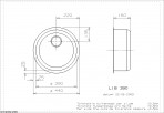 Кухонная мойка L18 390 OKG (L), d=440 мм, угольно-черный 2