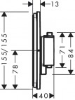 Hansgrohe ShowerSelect Comfort Q Centrālais Termostats, Matt Black 2