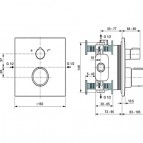 Ideal Standard Ceratherm C100 iebūvējams termostata maisītājs, melns 5
