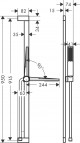 Pulsify E Dušas komplekts 100 1jet EcoSmart+ /90 cm, Matt Black 3