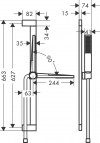 Pulsify E Dušas komplekts 100 1jet EcoSmart+ /65 cm, Matt Black 2