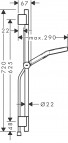 Rainfinity dušas komplekts 130 3jet ar dušas stieni S Puro 65cm, MW 2