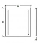 EMILIA 80x120 Spogulis ar frontālu LED apgaismojumu 3