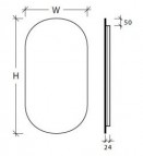 BIANCA 110x55 Spogulis ar fona LED apgaismojumu pa perimetru 2