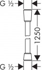 Hansgrohe Isiflex Dušas šļūtene 125 cm, hroms 3