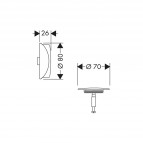 Hansgrohe Sifons Flexaplus, dekoratīvā daļa, Matt White 2