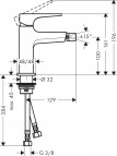 Hansgrohe Metropol bidē maisītājs, ar push-open, Brushed bronze 2