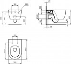 Ideal Standard WC pods Blend Curve Aquablade + SLIM SC vāks, balts 2
