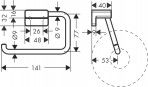 Hansgrohe AddStoris WC papīra turētājs, hroms 2