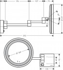 Hansgrohe AddStoris LED skūšanās spogulis 240V, Brushed bronze 2