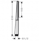 Hansgrohe Rainfinity Baton rokas duša 100 1jet, Brushed bronze 2