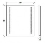 CAMILA 70x100 Spogulis ar frontālu LED apgaismojumu. 3