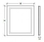 ELLA 70x100 cm Spogulis ar frontālu LED apgaismojumu. 2