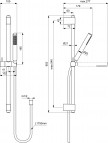 Idealrain Stick dušas komplekts 600 mm , Silver Storm 3