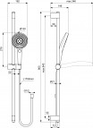 Idealrain Solos dušas garnitūra 900 mm, Melns matēts 3