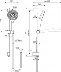 Idealrain Solos dušas garnitūra 600 mm, Magnetic Grey 2