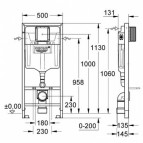 Grohe Serel Rimless poda komplekts + SC vāks ar rāmi un blīvi 3