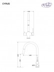 CYRUS jaucējkrāns filtrētam ūdenim ar izvelkamu galu, melns matēts 4