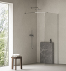 Dušas siena Walk-In Air, 1010 mm, h=2000, hroms/caurspīdīgs stikls