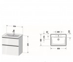 Duravit D-Neo skapītis ar izlietni 65 cm, 2A, Melns ozols 2