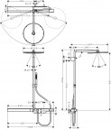 AXOR ShowerSolutions dušas kompl. ar termostatu 800/ 350, 1jet, BRB 2