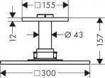 AXOR ShowerSolutions Dušas galva 300/300, 2 jet, Brushed bronze 5