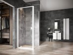 Fiksētā siena Nexty NPSS 90 x 195, balts matēts+stikls Caurspīdīgs
