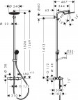 Hansgrohe Activera S Showerpipe 240, 1jet, EcoSmart, Matt Black 4