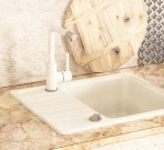 Notus akmens masas izlietne 57x46 cm ar push-up ventīli, Krāsu izvēle 13