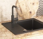 Notus akmens masas izlietne 57x46 cm ar push-up ventīli, Krāsu izvēle 3