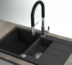 Tesa akmens masas izlietne 80x50 ar push-up ventīli, Krāsu izvēle 4
